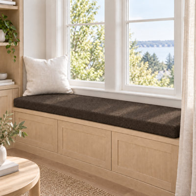 2'' H Customizable Bench Cushion For Indoor/Outdoor Furniture/Chair/Window Seat, Premium 75D High-Resilience Foam