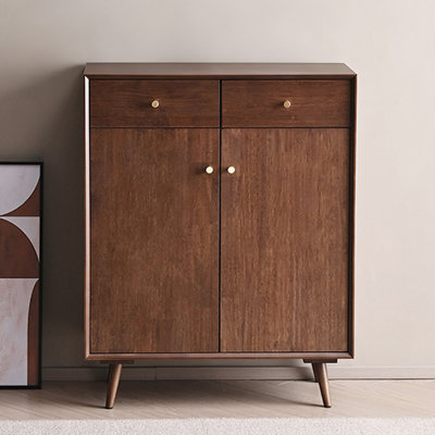 Modern Brown Solid Wood Shoe Storage