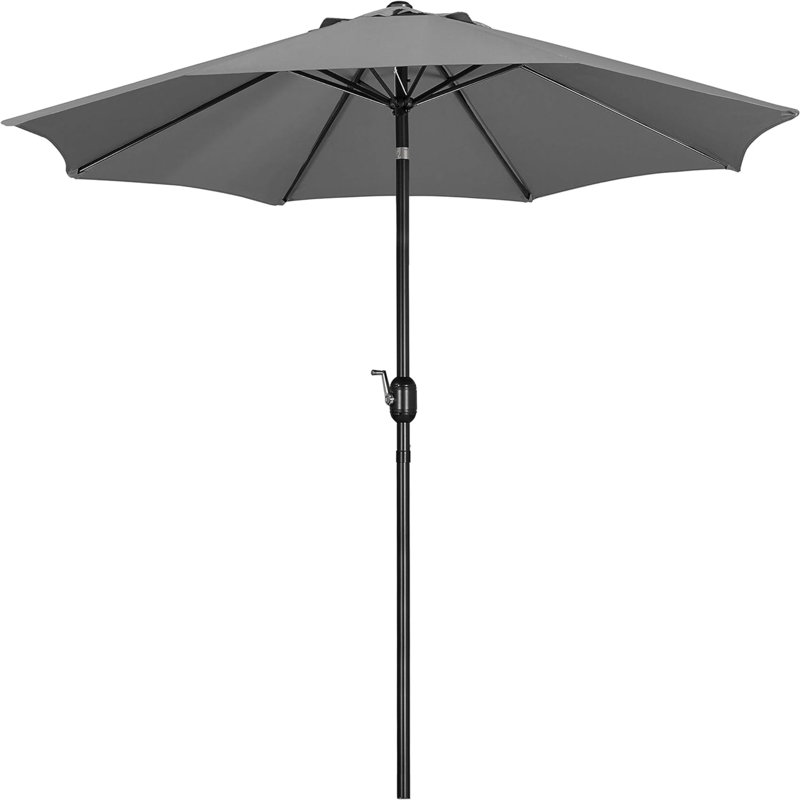 Caillan Tilt Market Parasol, Grey, 240cm H x 270cm W x 270cm D