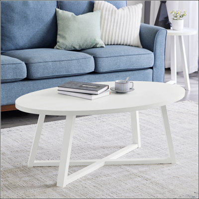 Table basse Modern Harmony en bois, blanche, durable et élégante pour les espaces de vie contemporains