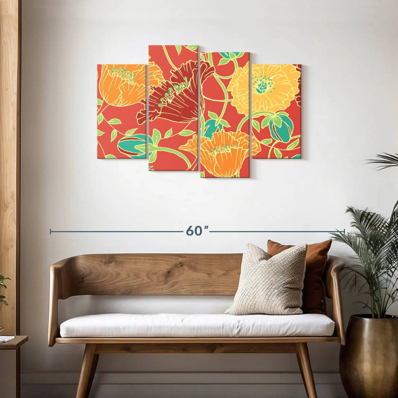 Sucettes et coquelicots Harnek Sunshine, H 27 po x l 43 po
