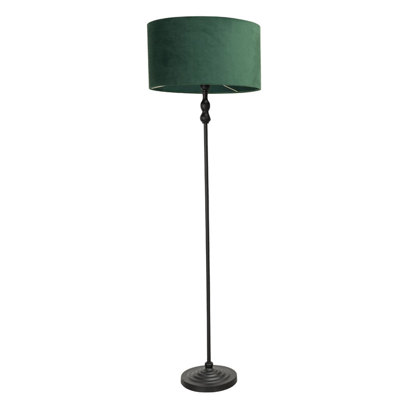 Reselva 151cm Traditional Floor Lamp, Forest Green, Black