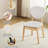 5-Piece Solid Wood Dining Set  for 4 , Modern Kitchen Table with Upholstered Chairs -43239990-43239985