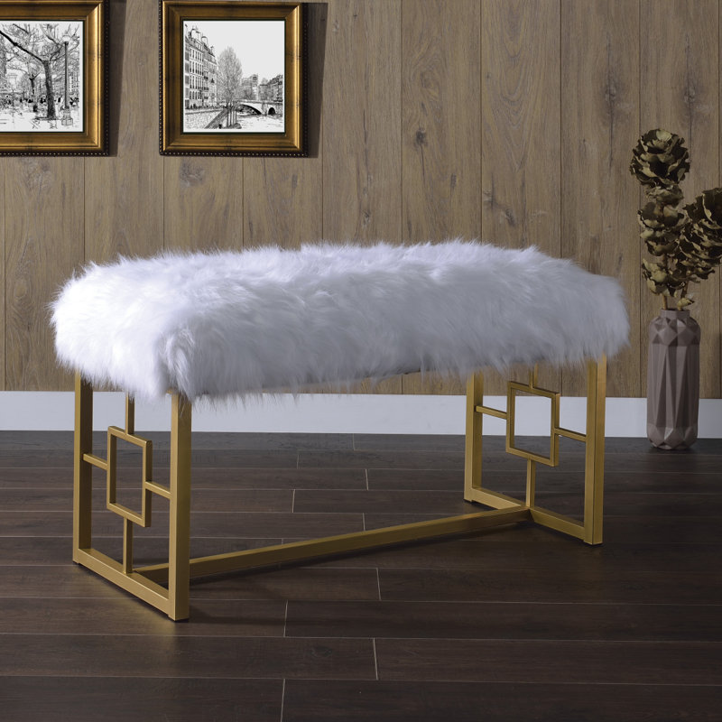 Winterbourne Down Faux Fur Upholstered Bench