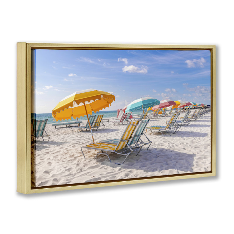 Cadre flottant South Miami Beach Chairs, design par Richard Silver, Cadre flottant métallique doré, H 21 po x l 31 po