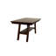 Table de salle à manger rectangulaire à hauteur de comptoir, en noyer foncé, fabriquée en bois d'hévéa, structure rectangulaire-978083811