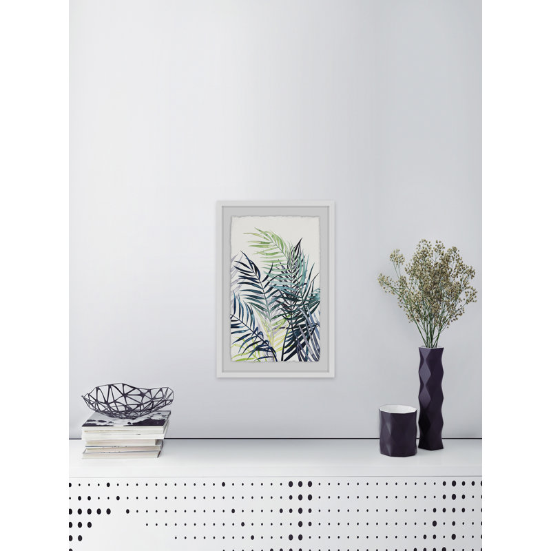 Althea «Tropical Greens», reproduction encadrée, H 30 po x l 20 po x P 1,5 po