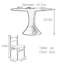 Ensemble de table ronde à pieds rotatifs-112652589