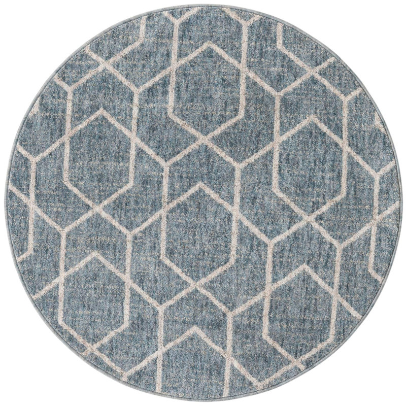Breze Geometric Indoor Rug, Round 3'3"