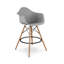  Tabouret de comptoir avec accoudoirs, vert, paquet de 4-71243291