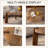 37" Rustic Round Coffee Table, Solid Wood & MDF for Living Room