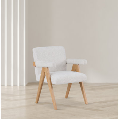 Lilabeth 24.5" W Boucle Fabric Accent Chair