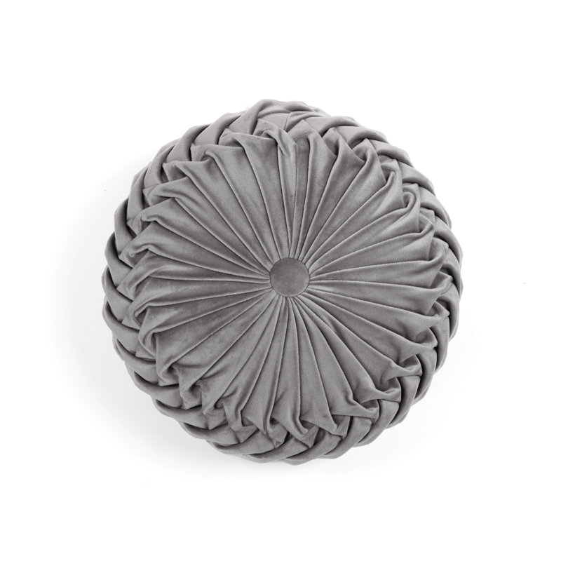Housse de coussin Reyna, Gris, H 15 po x l 15 po