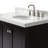 Ariel Cambridge 36 In. Right Offset Vanity With 2 In. Carrara Marble Countertop-105903775