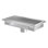 Drain de plancher en acier inoxydable 12 po x 24 po, calibre 14 avec grille de style métro et panier de vidange amovible, homologué NSF (km-ftg-1224)