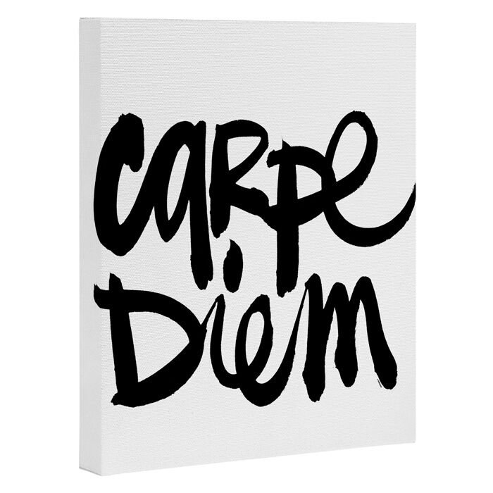 Carpe diem indemnité d’impression sur toile tendue, H 30 po x l 24 po