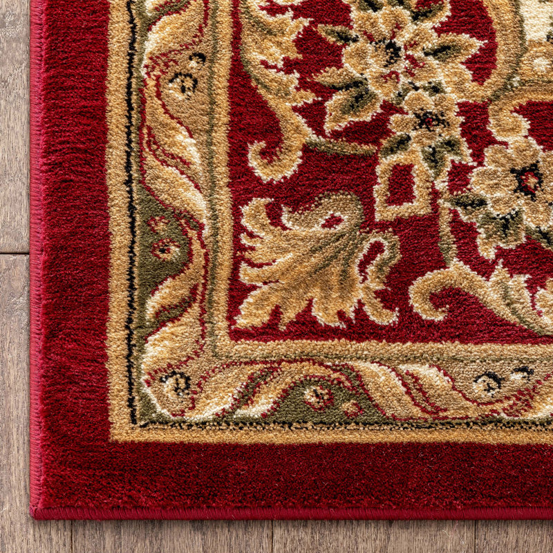 Colindale Le Petit Palais Red Traditional Rug, Runner 2'7" x 12'