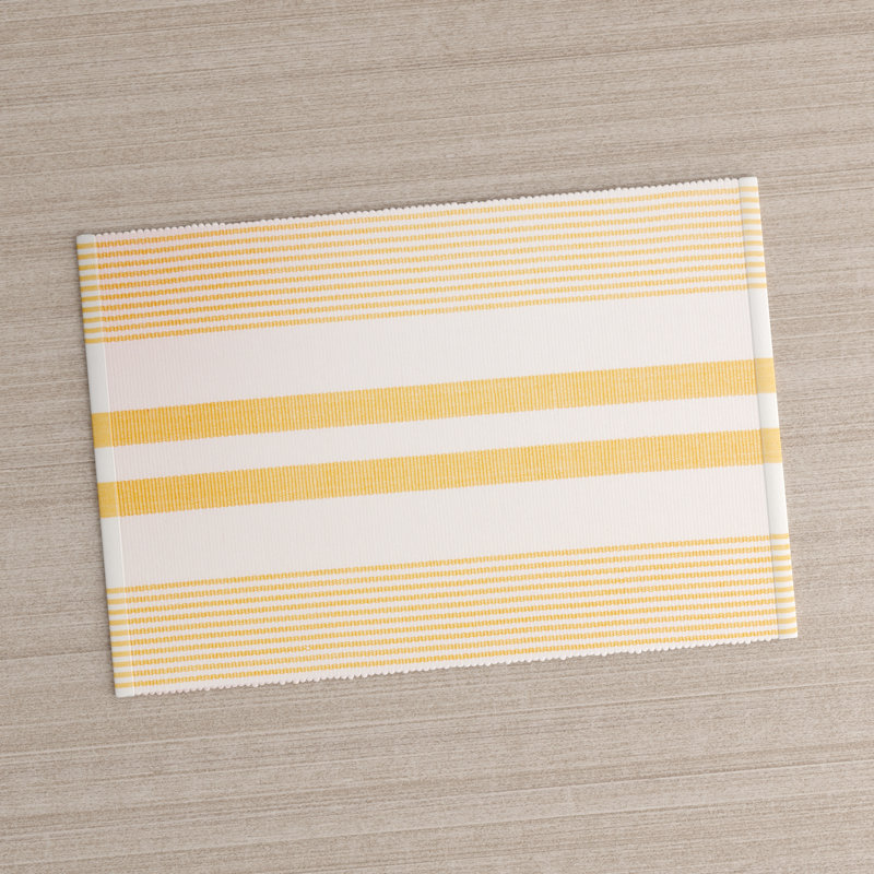 Ensemble de 6 napperons en coton Newlyn, Jaune