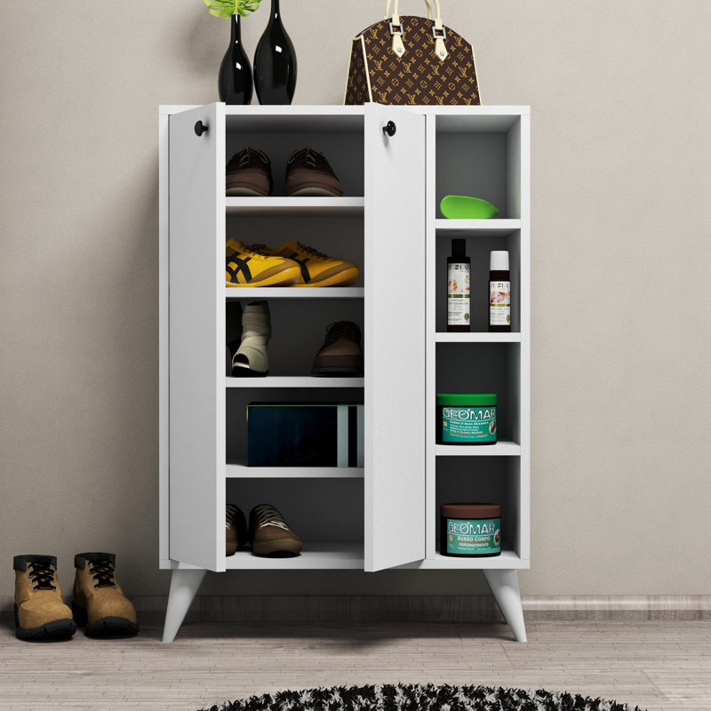 Armoire de rangement pour chaussures 6 paires, Blanc