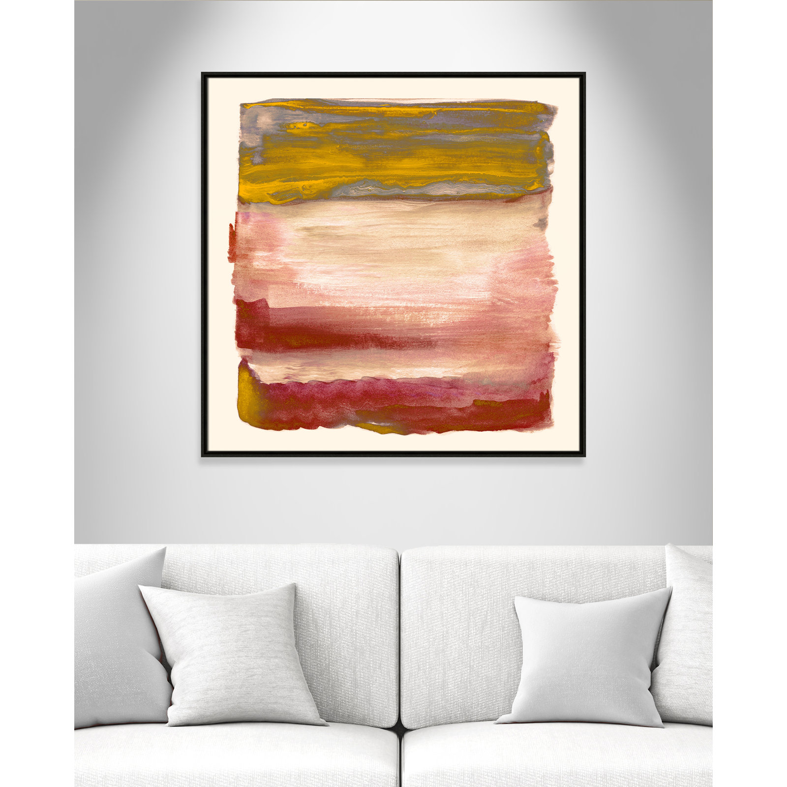 Sky Collection "Yellow Sky I" Print by Nan, Espresso, 37.5" H x 37.5" W