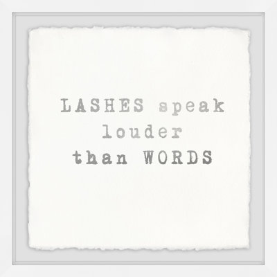 «Lash Speak II», reproduction encadrée