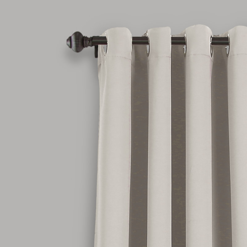 Insulated Blackout Curtain Pair, 52"W x 63"L, Wheat