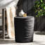 Table en béton léger 16 boules pour patio, noir, 16,04 po Profondeur, largeur et hauteur, table d'appoint décorative peu encombrante, largeur du produit, accessoire de patio 15,95