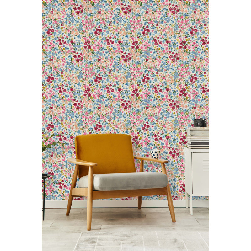 Floral Tile, Vinyl, 18.75" L x 25" W