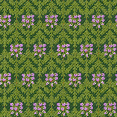Tapis vert / rose Power Loom