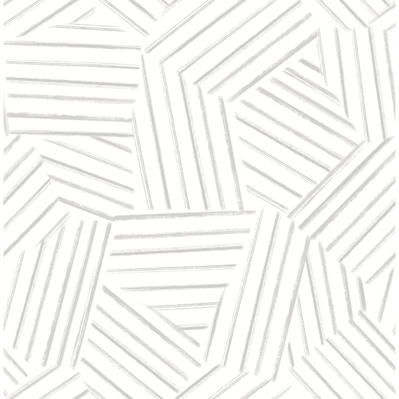 Geometric Wallpaper Roll, Gray