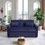 Canapé-lit futon, canapé-lit multifonctionnel en velours côtelé 3 en 1, dossier et oreillers réglables, canapé-lit convertible pour le salon, chambre à coucher ((bleu)-1480820604