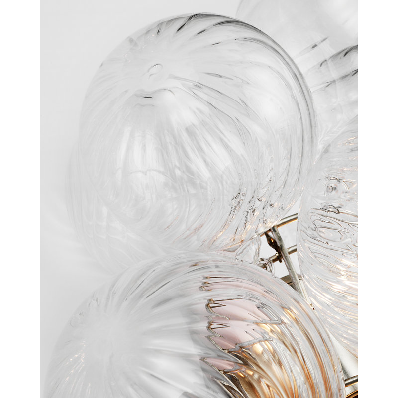 Talia 2 - Light Flush Mounted Sconce, Burnished Silver Leaf