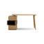Bureau modulaire en bois massif avec coin d'écriture télescopique-1908292294