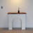 White + Walnut Solid Wood Freestanding Fireplace-116131395