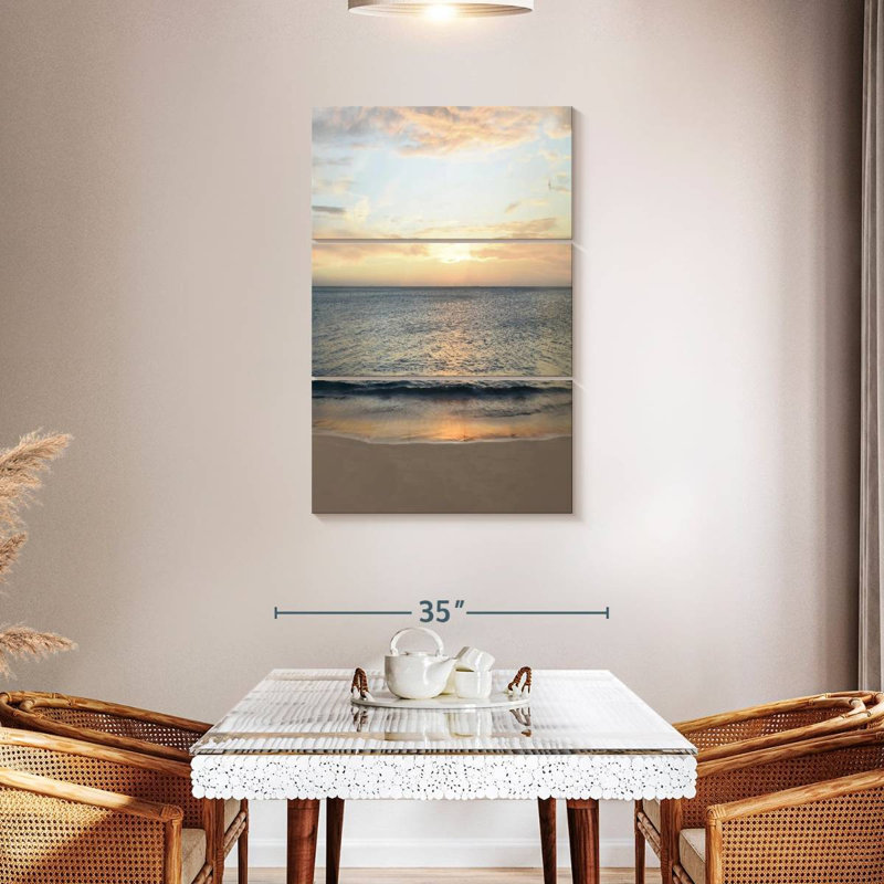Gillard, mer calme, horizon, H 45 po x l 28 po