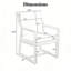 Chaise d'appoint de patio, fauteuil d'extérieur avec coussin et structure en bois-932374561