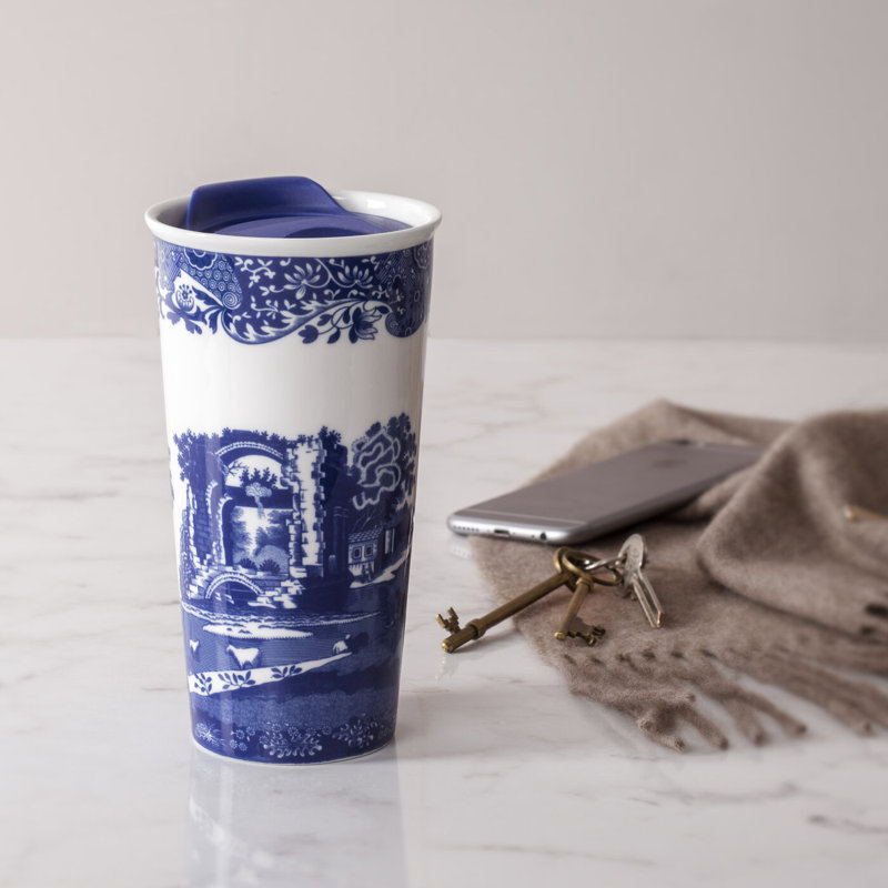 Spode Blue Italian Travel Mug 8Oz