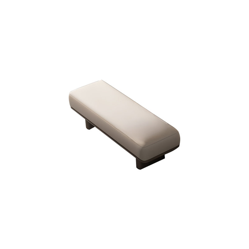 Banc rembourré en cuir de haute qualité, H 17,71 po x l 62,99 po x P 17,71 po