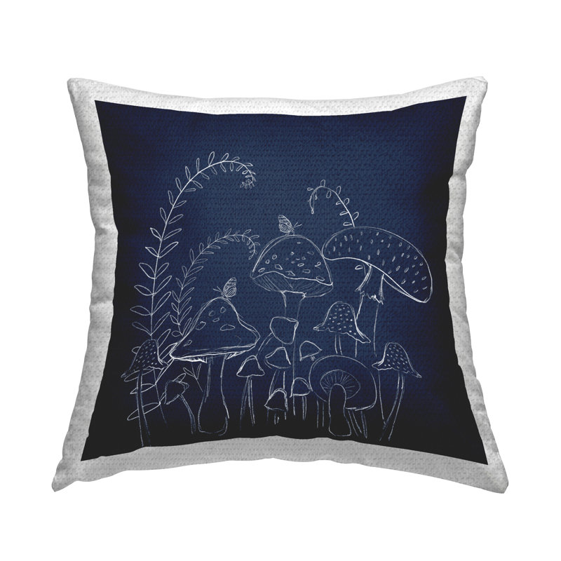 Coussin «Happy Mushroom Garden» par Lucille Price