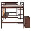 Lit mezzanine double avec bureau et tableau d'écriture, matériaux faits pour plus de 6 - Finition du bois