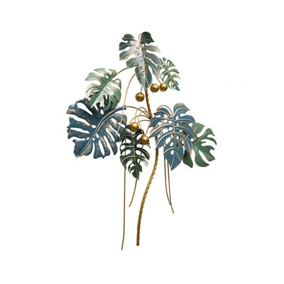 North European Style Luxury Metal Coconut Tree Wall Decoration