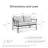 Eleena Steel Patio Dining Set Rectangular Table with Cushions Included
