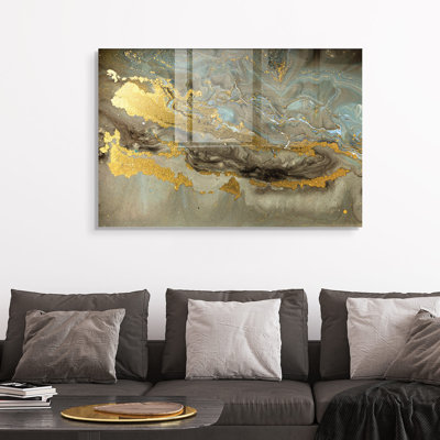 Superbe peinture murale en verre trempé 27,6 po x 39,4 po | 100% verre trempé, épaisseur: 0,16 pouce | Décoration élégante pour le salon ou le bureau, durable et facile à nettoyer, idée de cadeau parfaite