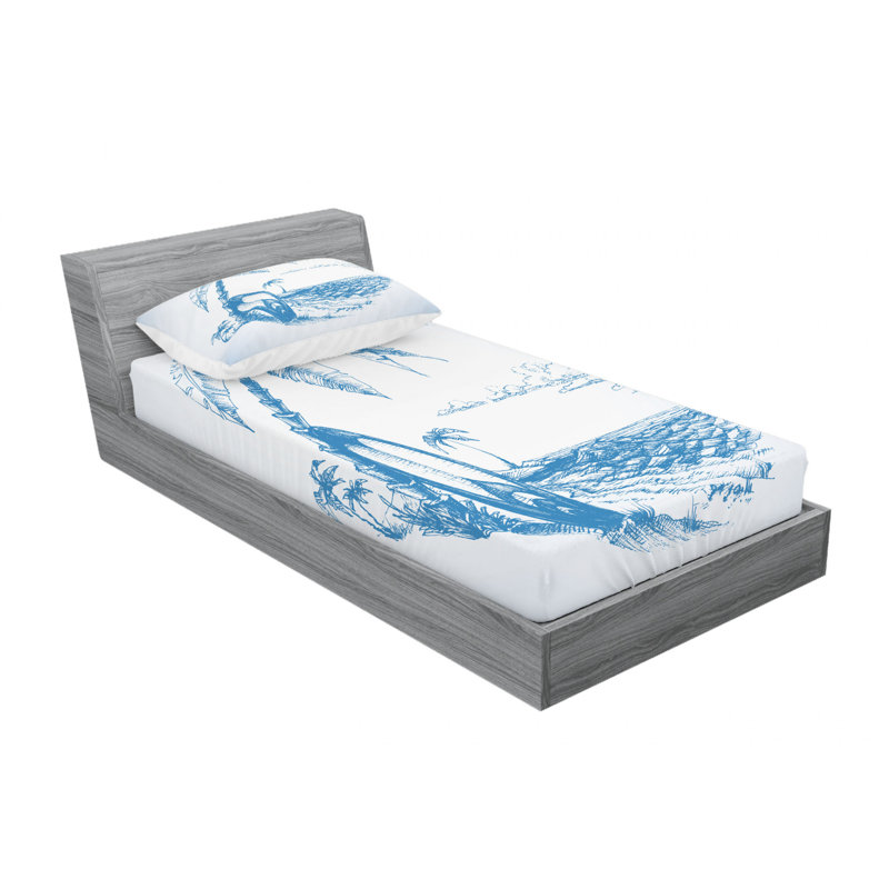 Microfiber Sheet Set, Twin Sheet Set with Fitted Sheet