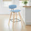 Tabouret de bar ou de comptoir moderne Bilgin Payton avec assise rembourrée et structure en bois-714927828-714927851-714927847