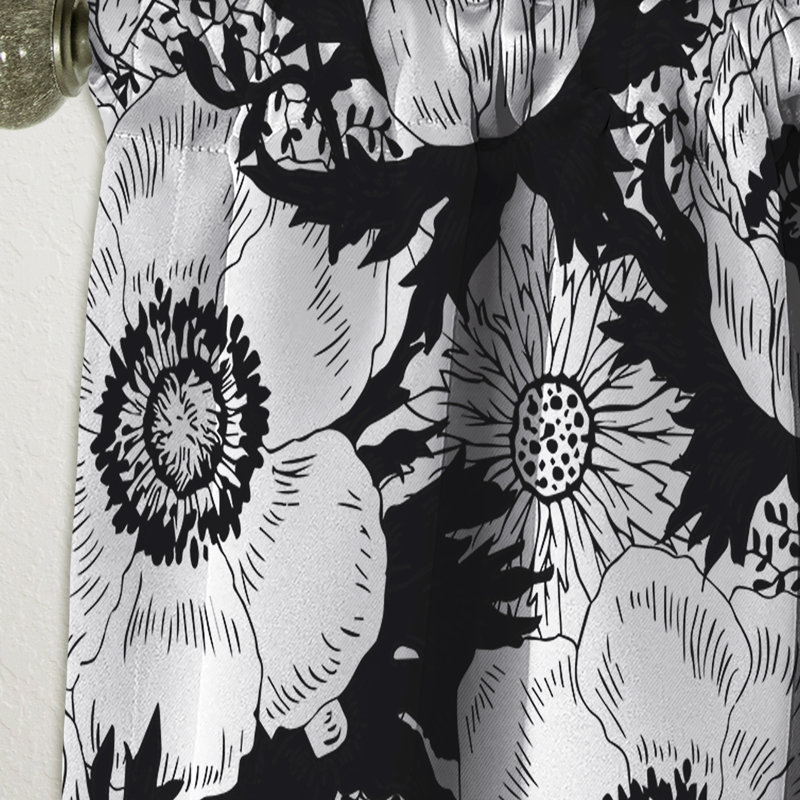 Rideau simple occultant rose et mauve à motif cachemire bohémien et éclectique, L 52 po x L 63 po
