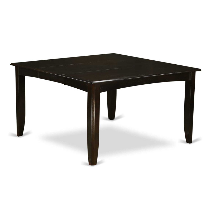6 Piece Kitchen Table Set Contains a Square Dining Table with Butterfly Leaf and 4 Dining Chairs with a Bench, Cappuccino