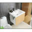 Meuble-lavabo mural avec rangement flottant et porte-serviettes Goodyo-643824186