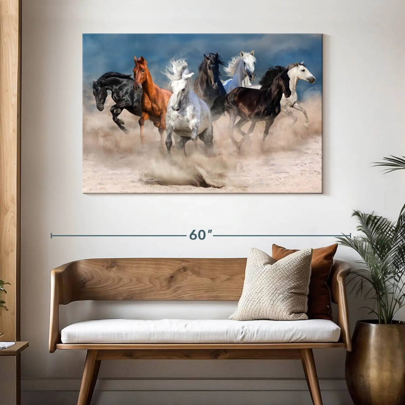 Brampt Running Horses, 32" H x 48" W