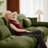 Milano Sofa LSF W/3 pillows - green